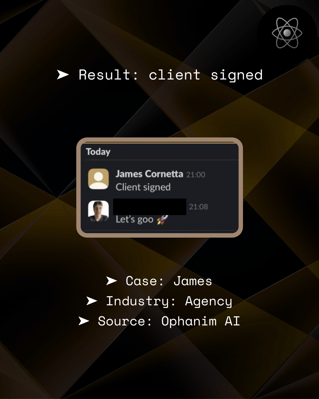 James – Client signed